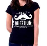 Camisa Question Moustache - Tamanho M Feminina