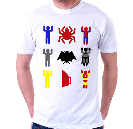 Camisa Super Heros - Tamanho M Masculina